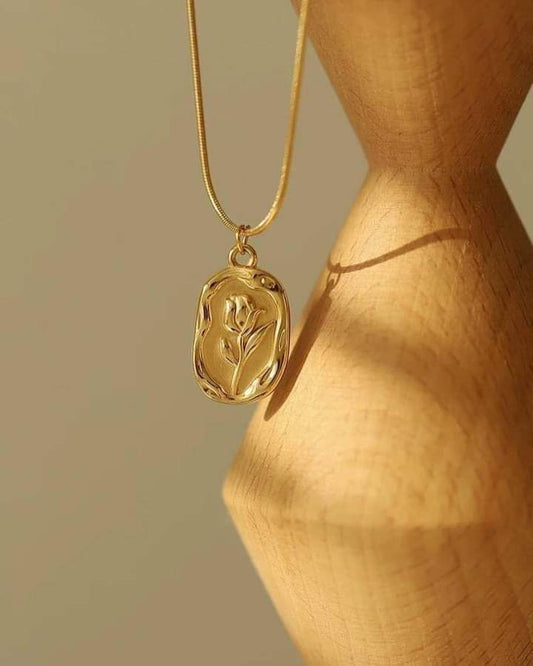 Gold Rose Pendant
